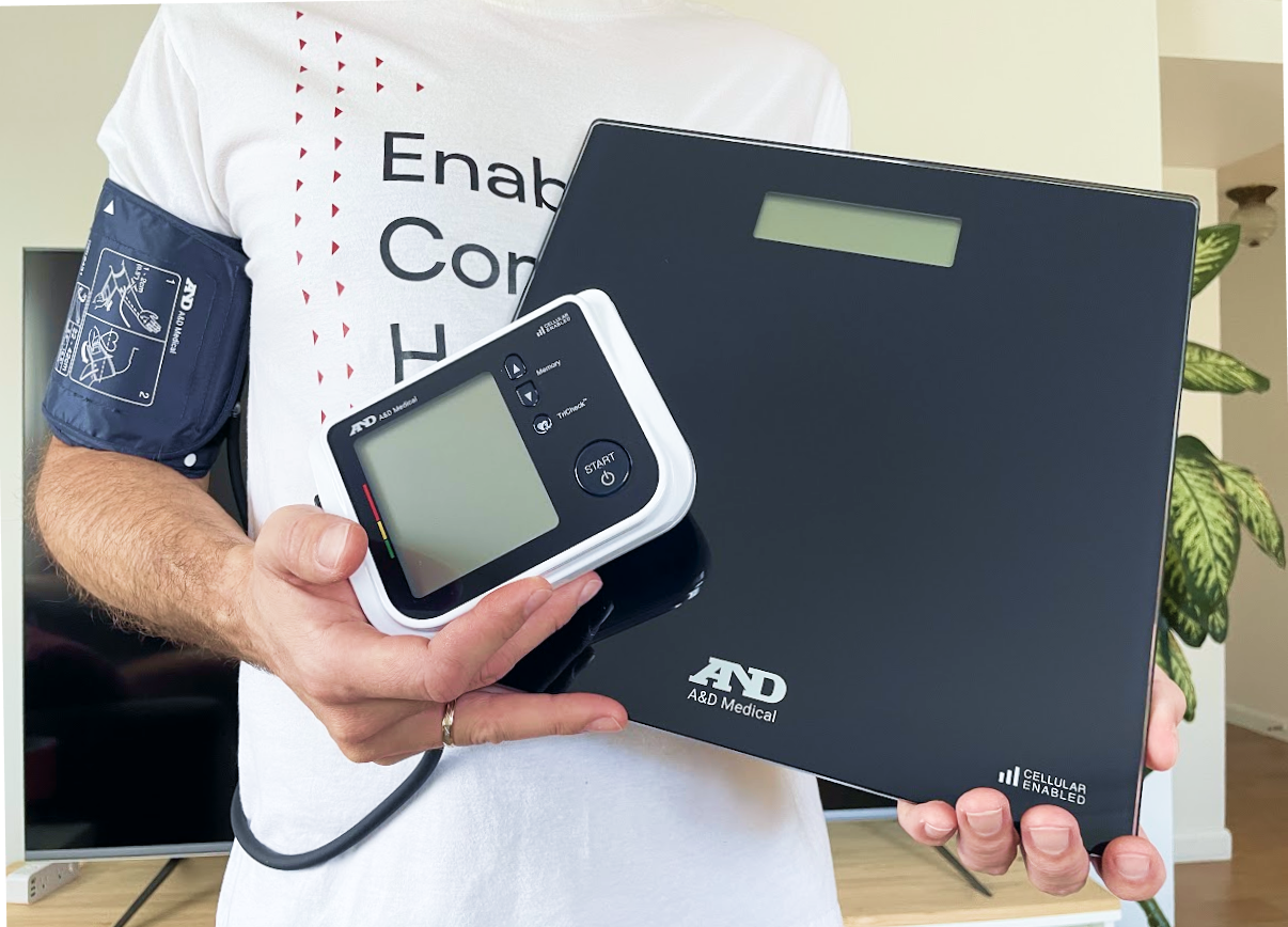 Cellular Enabled Blood Pressure Monitor and Weight Scale for RPM: New A&D Medical Devices Become MedM-Connected  