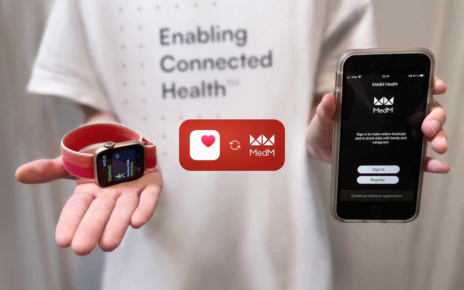 Sharing of Health Data from Apple Watch & iPhone with Family or Doctor via MedM Platform 