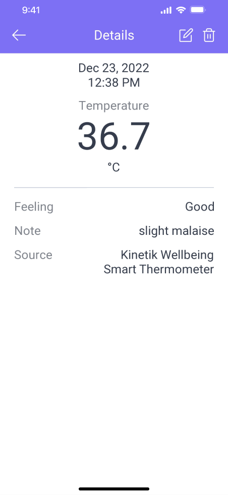 Thermometer App For Fever Tracking