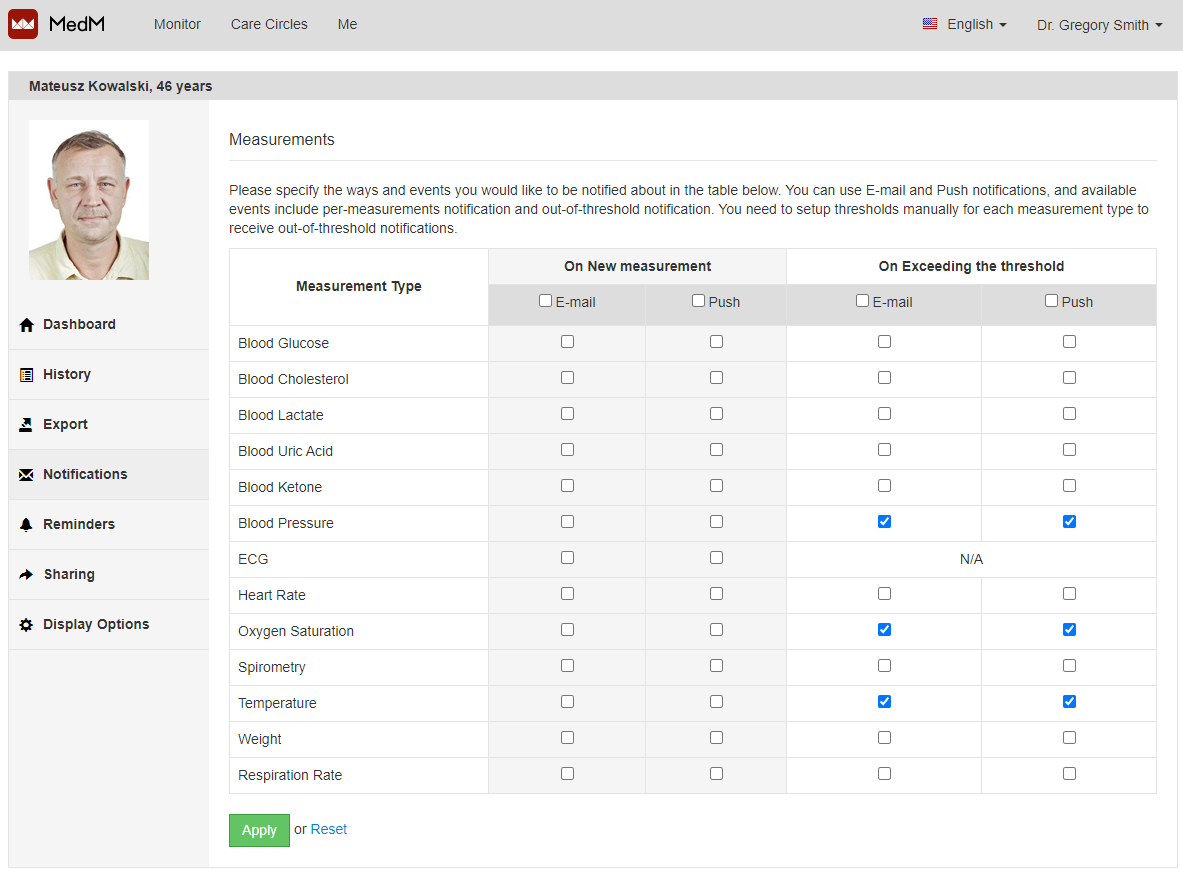 MedM RPM Notification types